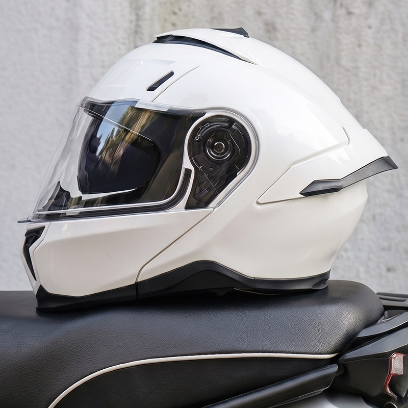 Flip Up Helmet Dual Visor - Fabrieksdirect, populaire, DOT-gecertificeerde modulaire motorhelm met