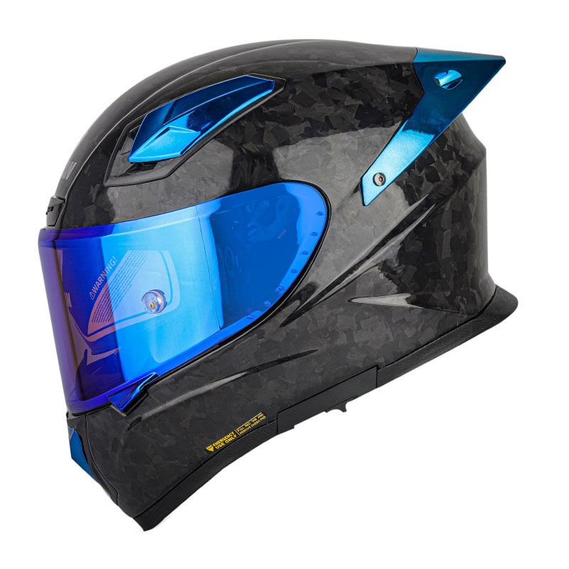 Full Face Helmet Carbon Fiber - SOMAN Carbon Fiber Motorhelmen Snelle Ontgrendeling