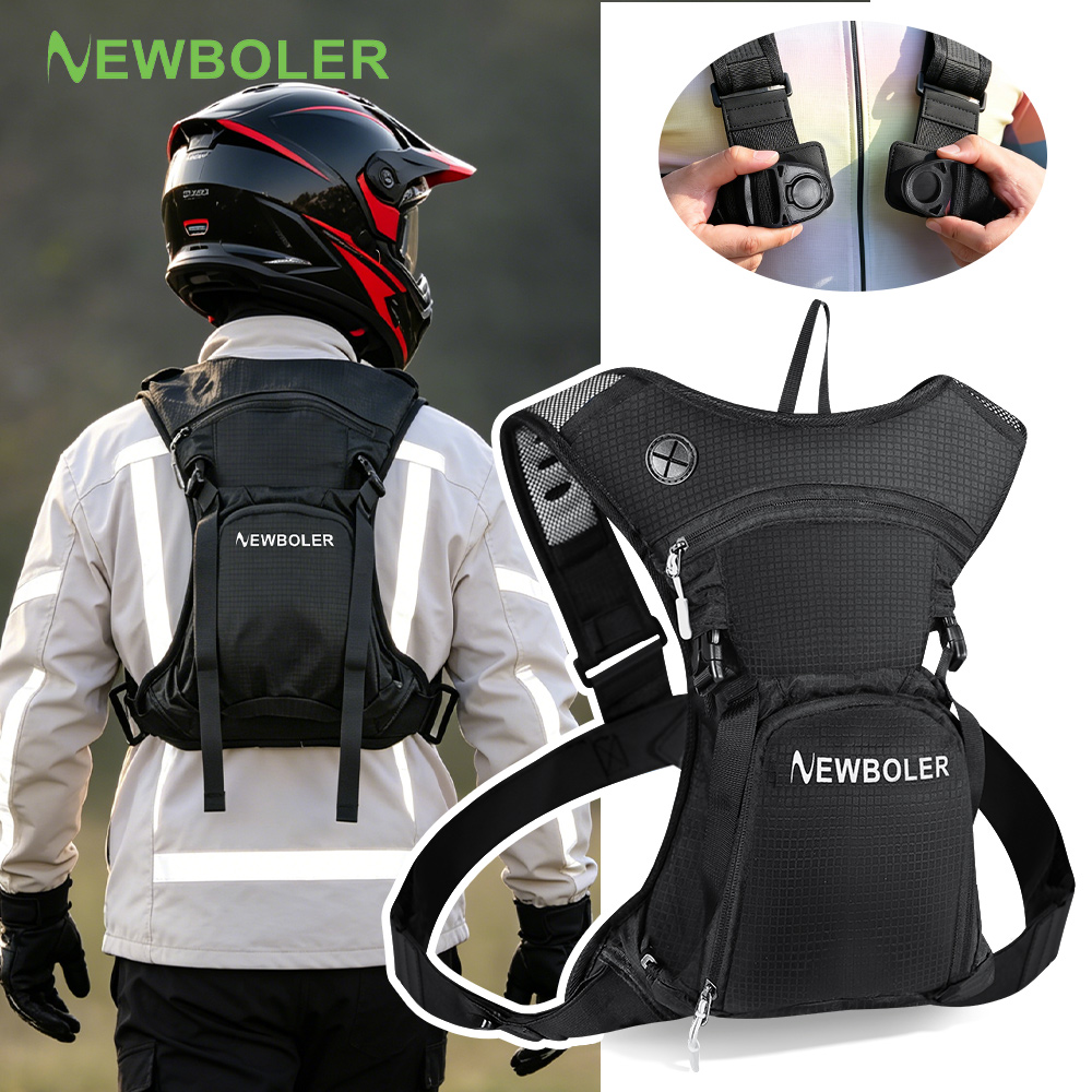 Motorcycle Helmet Bag Backpack - NEWBOLER 8L motorfiets fietsen hydratatiepakket MTB