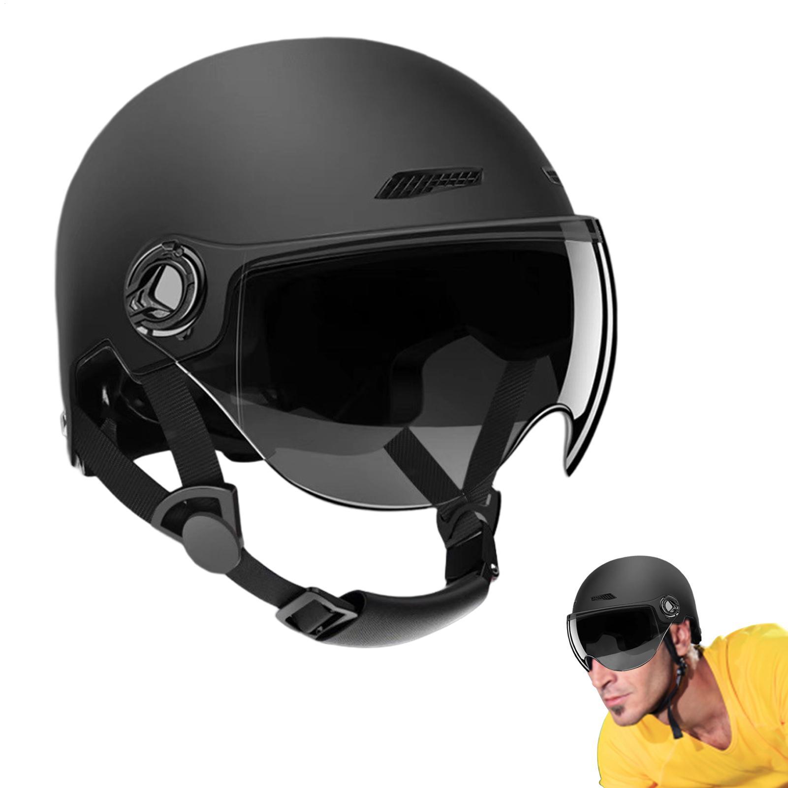Motorcycle Helmet Sun Visor Inner - Heren motorhelm halfgezichtsbescherming met zonneklep Open