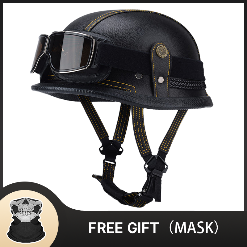 Open Face Helmet Retro Vintage - Duitse Half Vintage Helm Klassieke Open