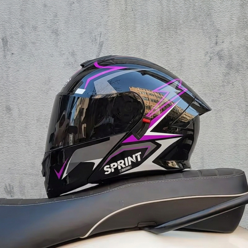 Modular Motorcycle Helmet Dot Approved - DOT-goedgekeurde modulaire flip-up integraalhelm met dubbele