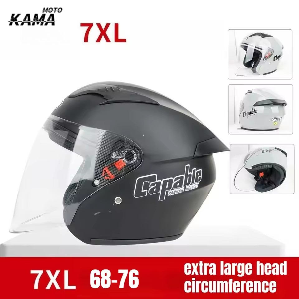 Flip Up Helmet Dual Visor - Grote motorhelm heren extra groot 76