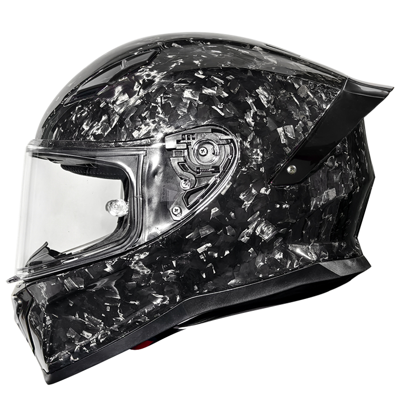Full Face Helmet Carbon Fiber - Forged Finish Carbon Fiber Volledig Gezichtsmotorhelm