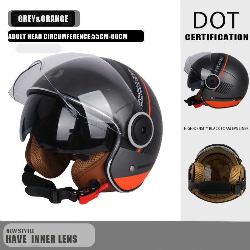 Motorcycle Helmet Bluetooth Built In - DOT-certificering Motor Casco Go Kart Scooter