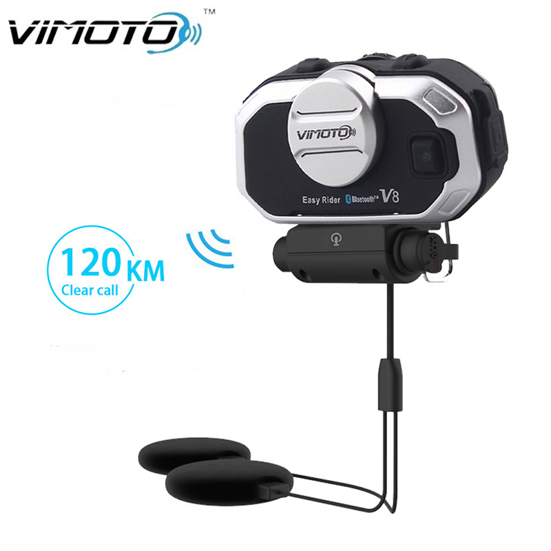 Motorcycle Helmet Bluetooth Built In - Vimoto V8 Motorhelm Headset Bluetooth Stereo