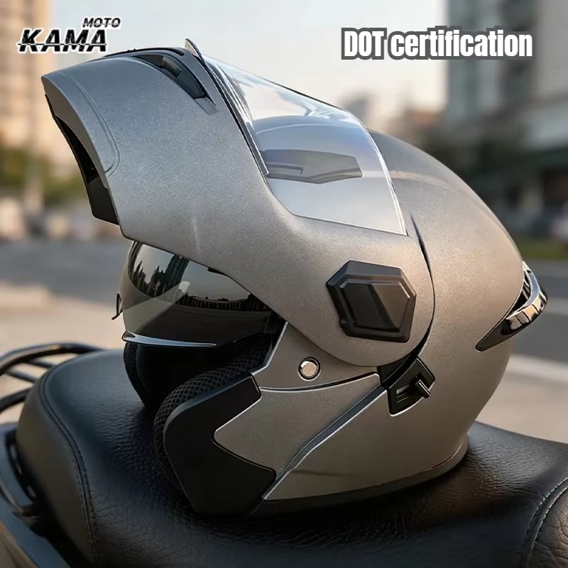 Modular Motorcycle Helmet Dot Approved - Omklapbare modulaire motorhelm, goedgekeurd voor mannen