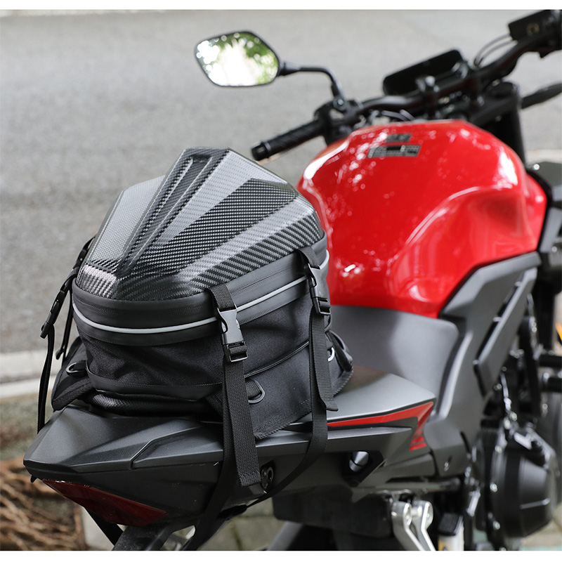 Motorcycle Helmet Bag Backpack - Waterdichte motorfiets achtertas, grote achterzadel bagage,