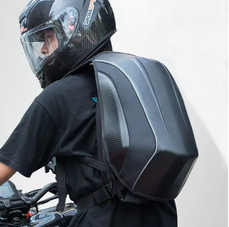 Motorcycle Helmet Bag Backpack - Nieuwe koolstofvezel waterdichte rugzak motorhelm bagage