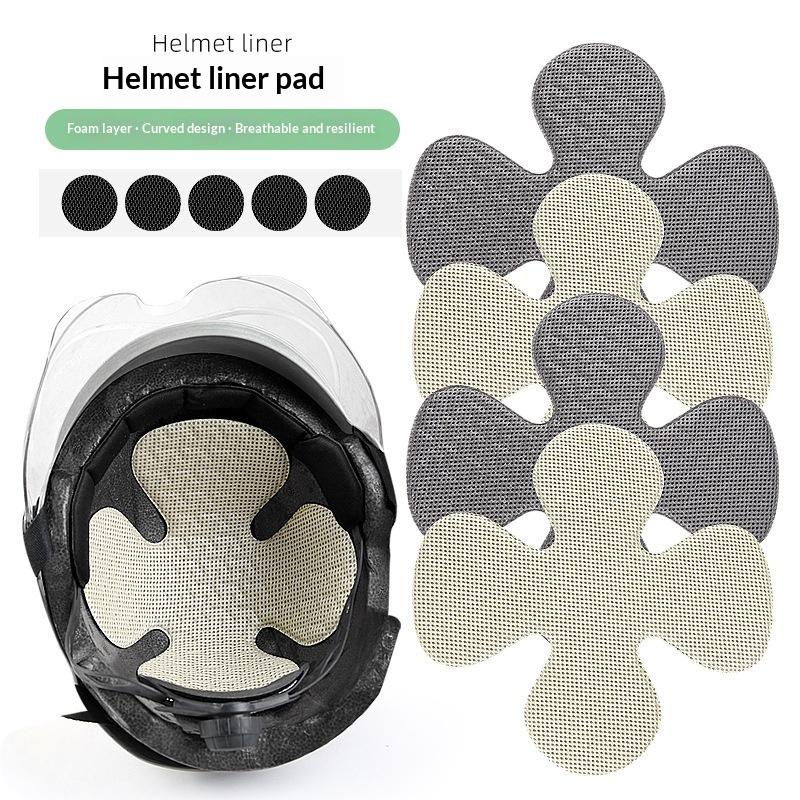 Helmet Replacement Liner Pads - Motorhelmvoeringkussen inzetstukken Herbruikbare, wasbare vervangende zachte