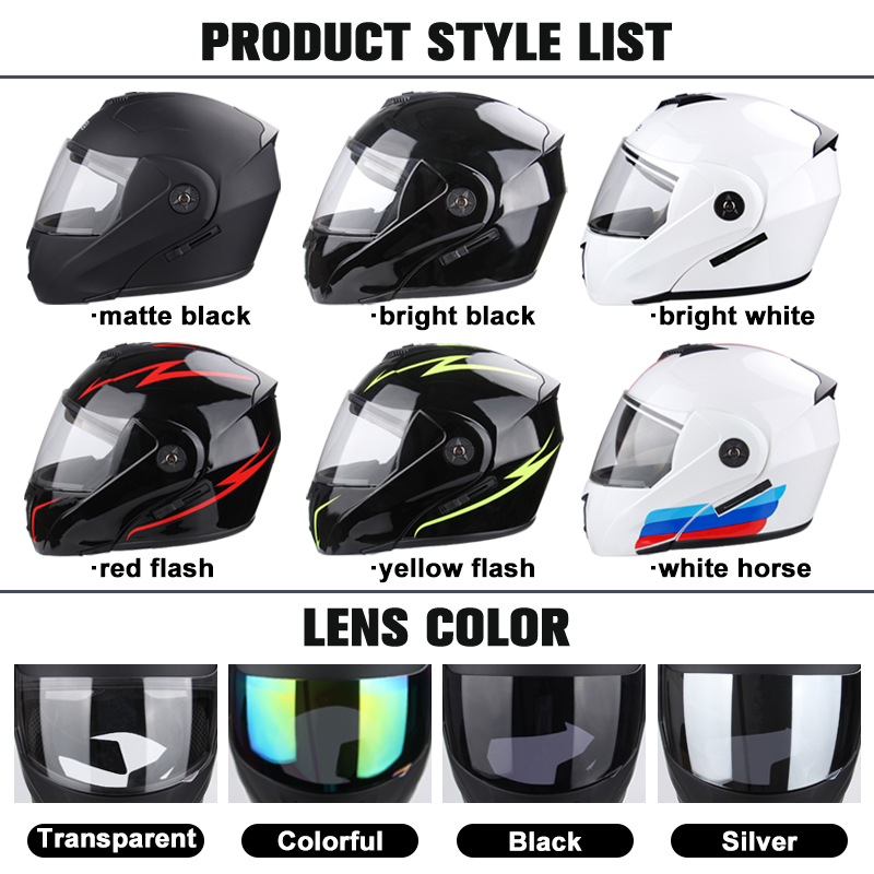 Nieuwe motorhelm, full face, r - Modular Motorcycle Helmet Dot Approved recensie en prijs