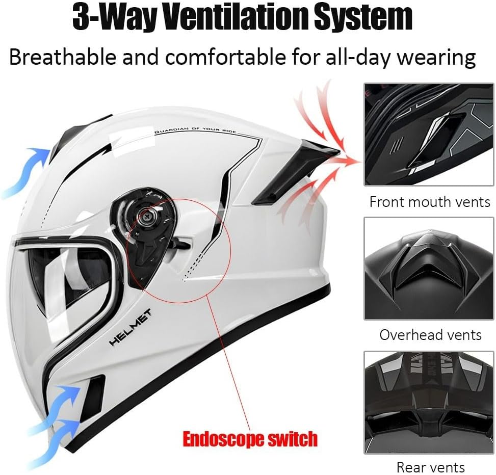Motorhelm met volledige gezich - Modular Motorcycle Helmet Dot Approved recensie en prijs