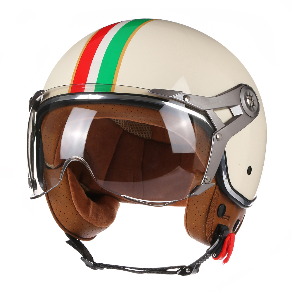 Vintage BLD Motorhelm Jet met  - Open Face Helmet Retro Vintage recensie en prijs