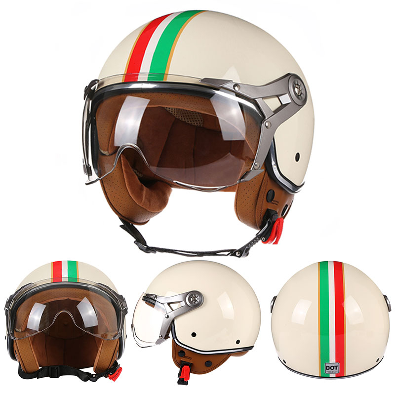 Open Face 3/4 motorhelm heren  - Open Face Helmet Retro Vintage recensie en prijs