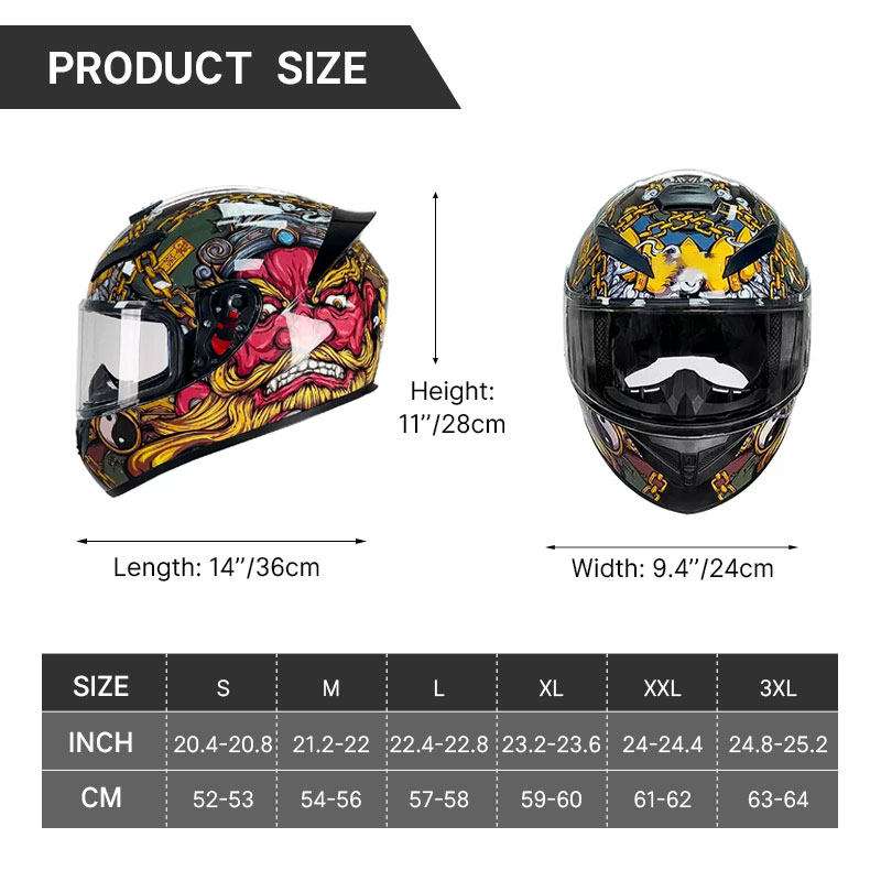 High-Definition Nezha-patroon  - Modular Motorcycle Helmet Dot Approved recensie en prijs