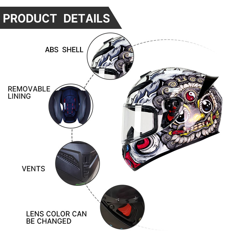 High-Definition Nezha-patroon  - Modular Motorcycle Helmet Dot Approved recensie en prijs