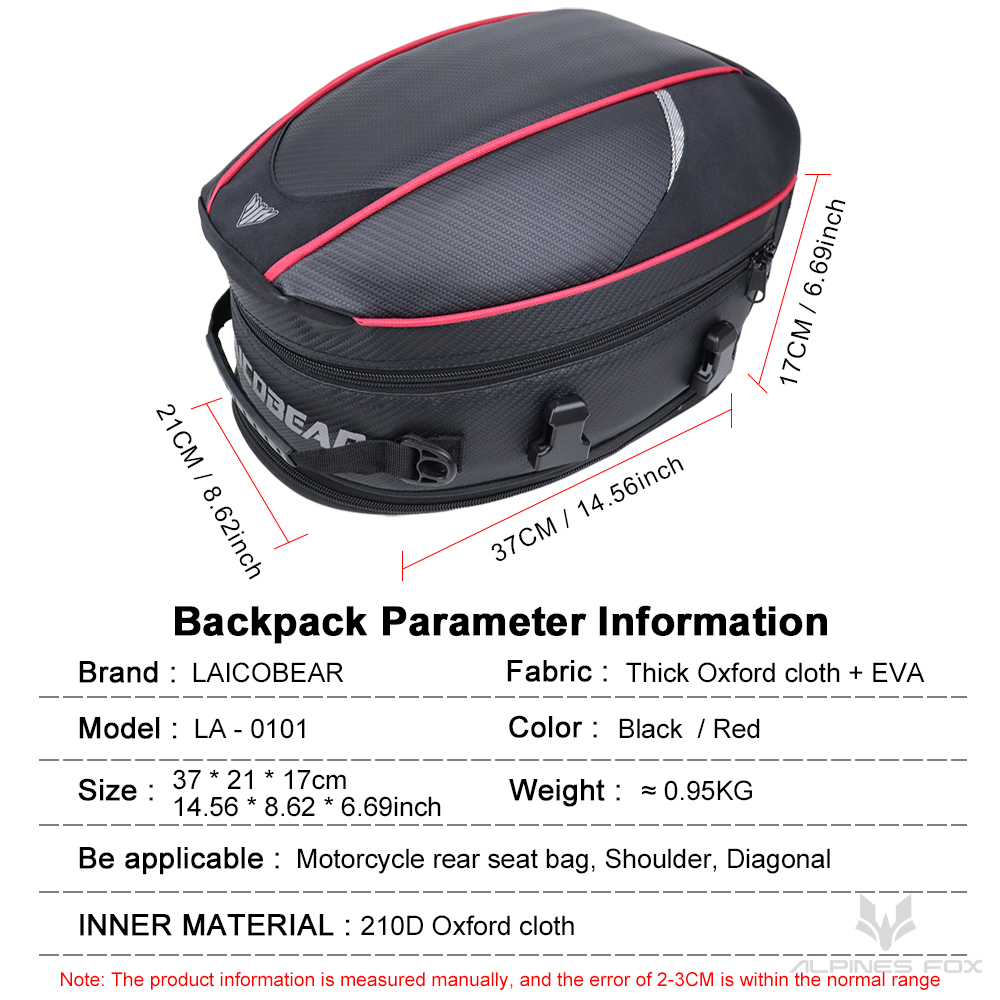 Motorachtertas Zwart Motor Wat - Motorcycle Helmet Bag Backpack recensie en prijs