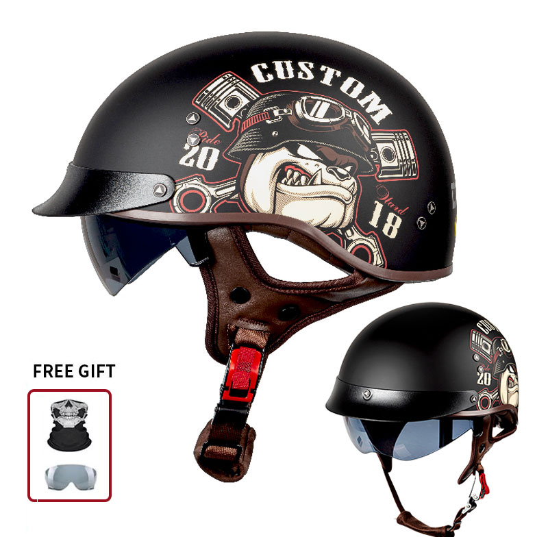 Vintage halfopen motorhelm met - Open Face Helmet Retro Vintage recensie en prijs