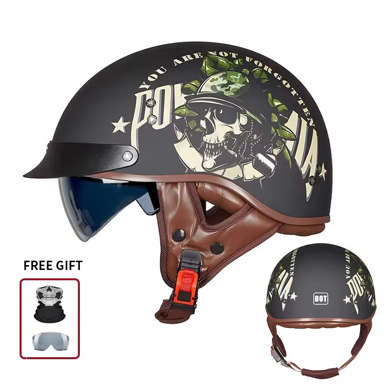 Vintage halfopen motorhelm met - Open Face Helmet Retro Vintage recensie en prijs