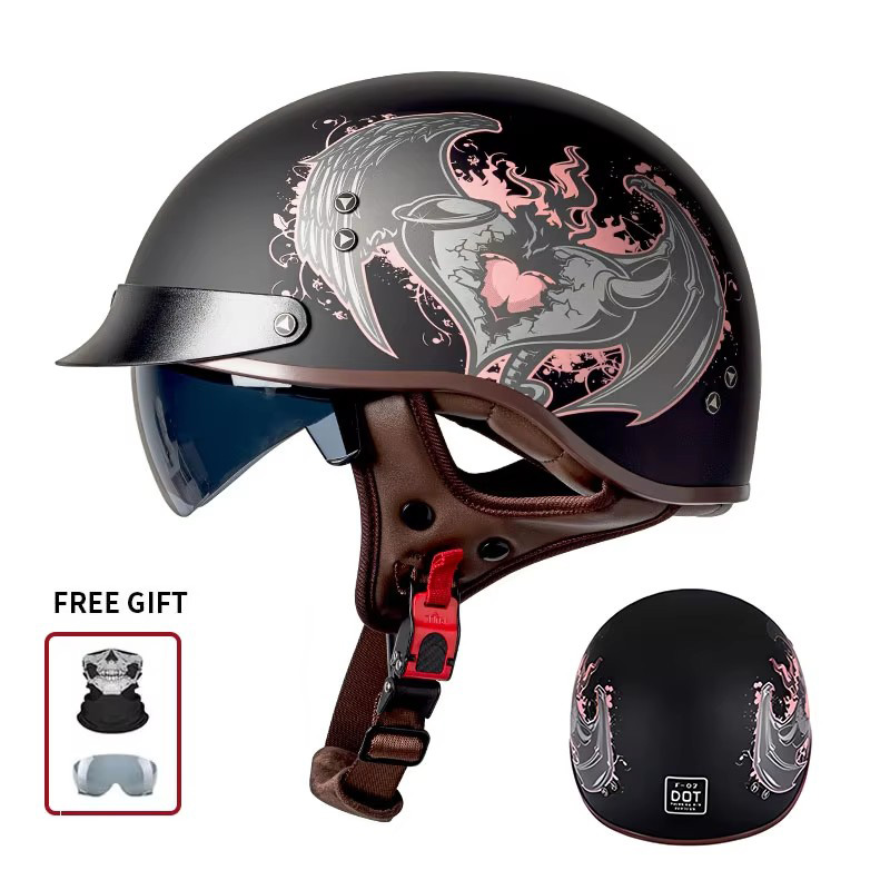 Vintage halfopen motorhelm met - Open Face Helmet Retro Vintage recensie en prijs