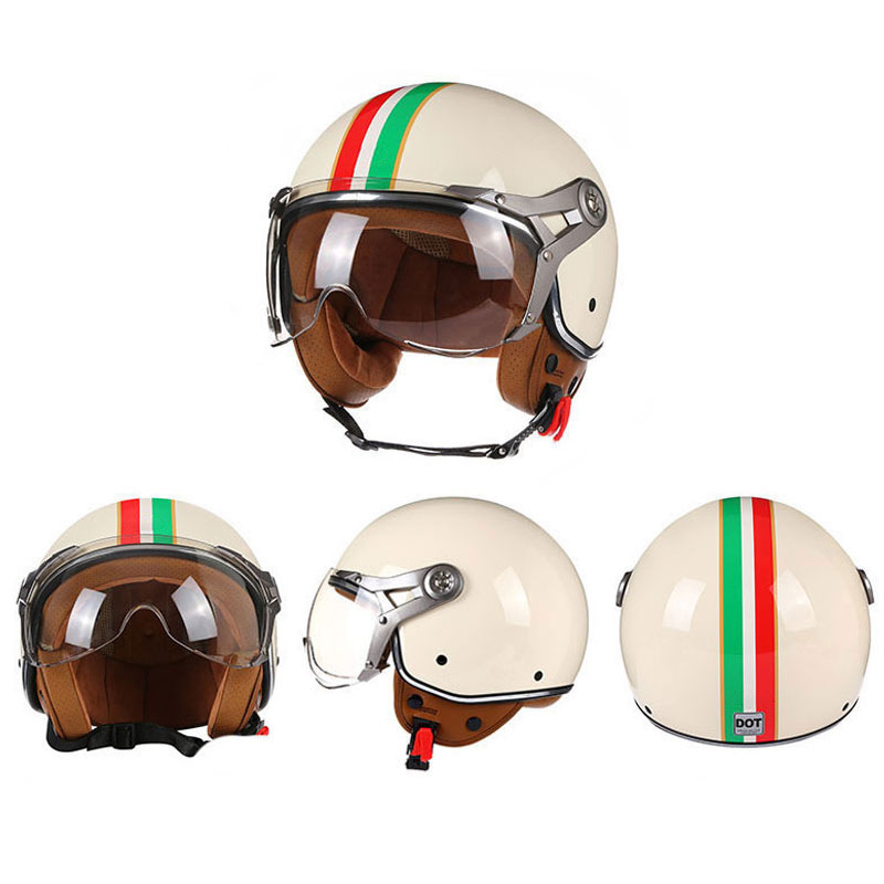 Motorhelm Retro Capacetes Moto - Open Face Helmet Retro Vintage recensie en prijs