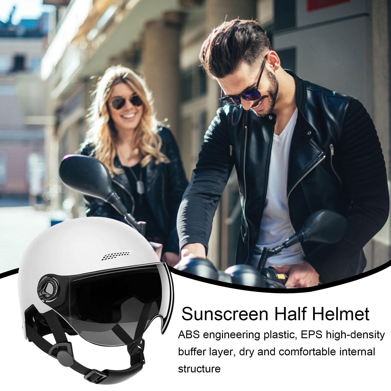 Heren motorhelm halfgezichtsbe - Motorcycle Helmet Sun Visor Inner recensie en prijs