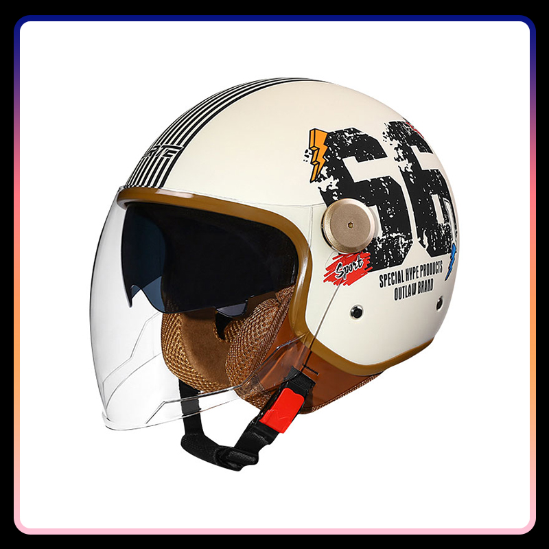 DOT Goedgekeurde Retro Semi-op - Open Face Helmet Retro Vintage recensie en prijs