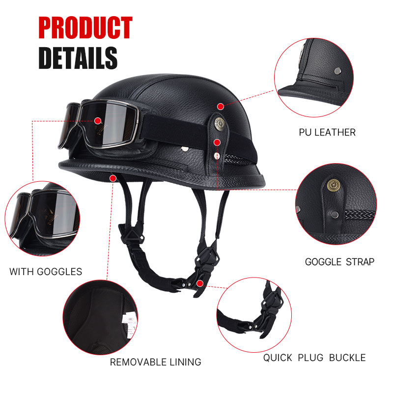Duitse Half Vintage Helm Klass - Open Face Helmet Retro Vintage recensie en prijs