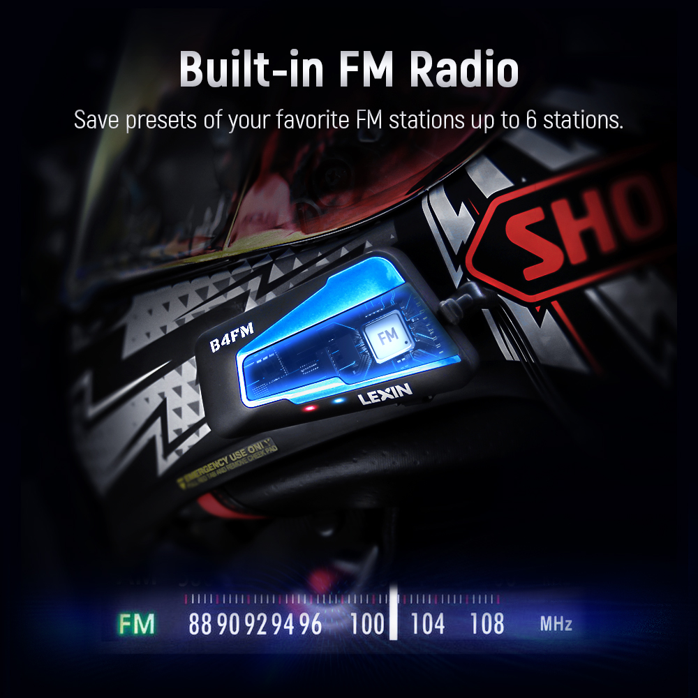 Lexin B4FM-X Bluetooth Motorfi - Motorcycle Helmet Bluetooth Built In recensie en prijs
