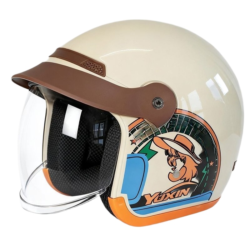 Vintage motorhelm in retrostij - Motorcycle Helmet Sun Visor Inner recensie en prijs