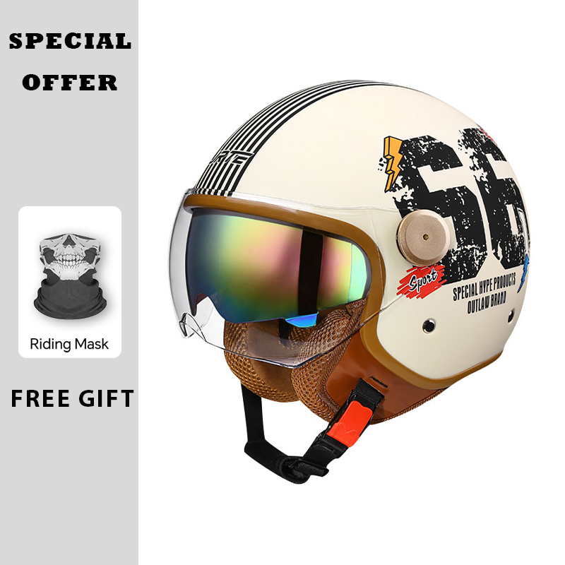 Retro TT&CO Open Gezicht Motor - Open Face Helmet Retro Vintage recensie en prijs