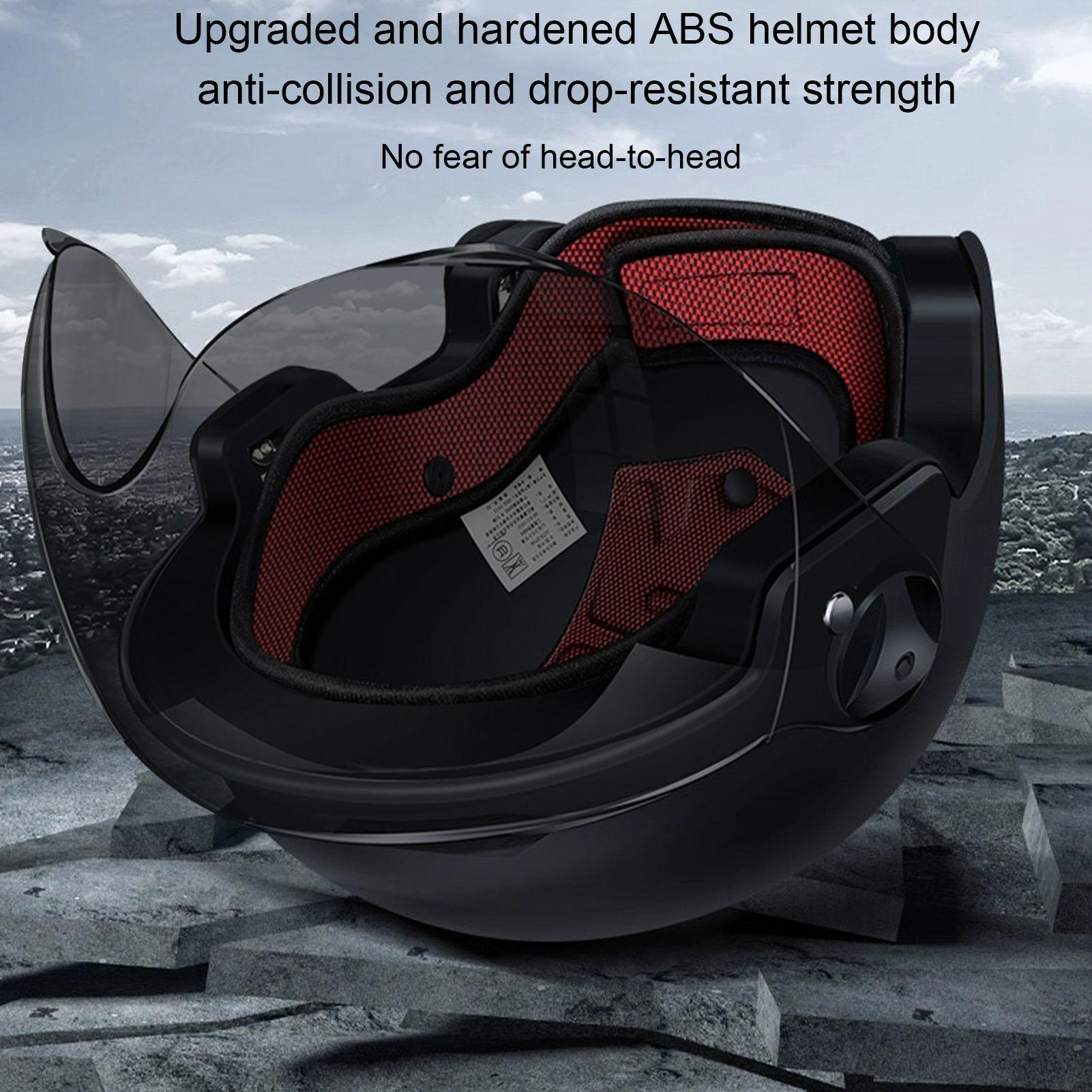 Motorrijhelm Half Face veiligh - Motorcycle Helmet Sun Visor Inner recensie en prijs