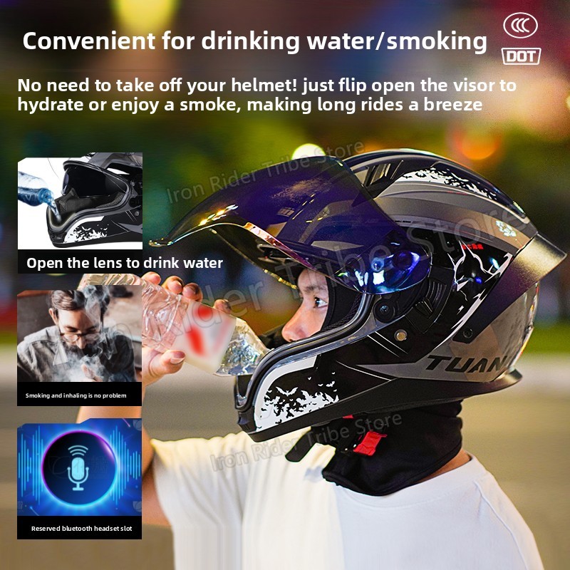 Modulaire opklapbare motorhelm - Flip Up Helmet Dual Visor recensie en prijs