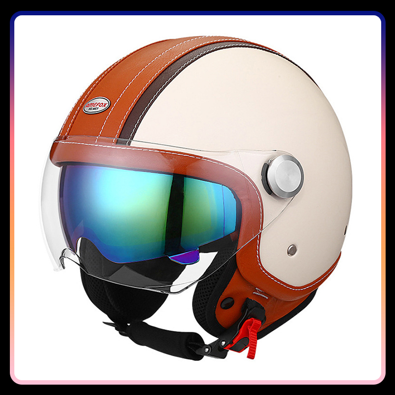 DOT Goedgekeurde Daul Lens Ope - Open Face Helmet Retro Vintage recensie en prijs