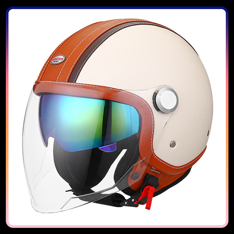 DOT Goedgekeurde Daul Lens Ope - Open Face Helmet Retro Vintage recensie en prijs