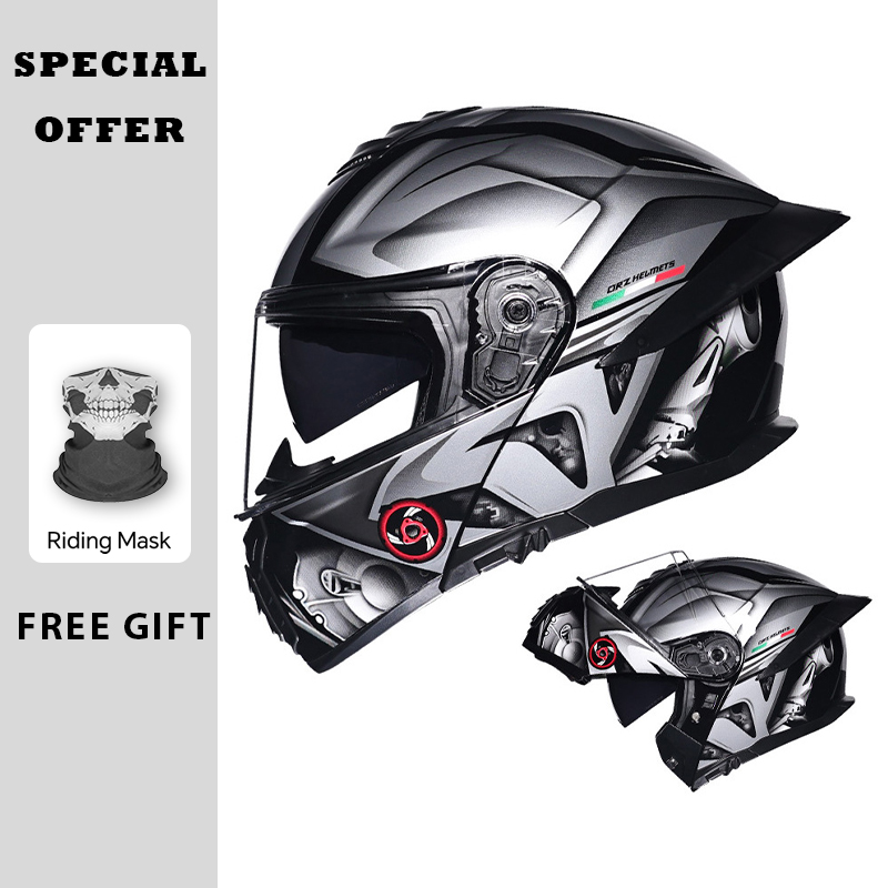 Motorhelm opklapbaar Dubbel vi - Flip Up Helmet Dual Visor recensie en prijs