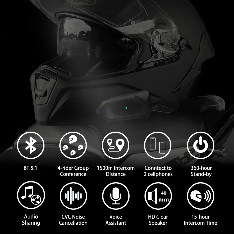 Gocom4 Motorfiets Bluetooth In - Motorcycle Helmet Bluetooth Built In recensie en prijs