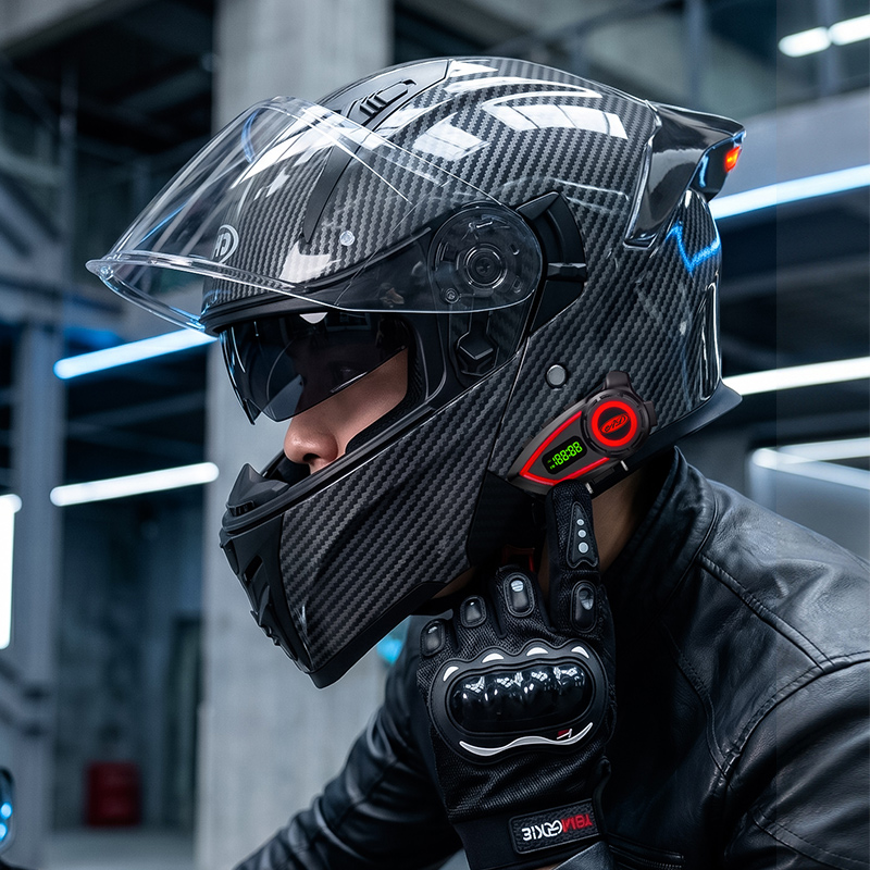 ABS Materiaal Motorhelmen Dubb - Modular Motorcycle Helmet Dot Approved recensie en prijs