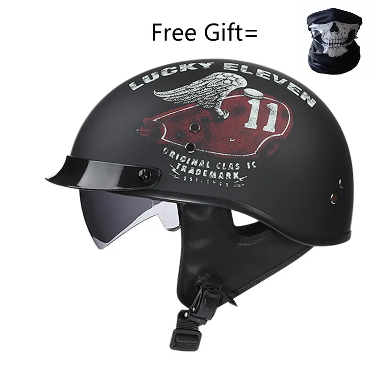 Vintage half gezicht motorhelm - Motorcycle Helmet Sun Visor Inner recensie en prijs