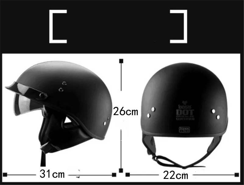 Vintage half gezicht motorhelm - Motorcycle Helmet Sun Visor Inner recensie en prijs